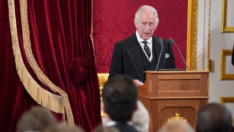 King Charles Iii Addressing The Nation Wallpaper