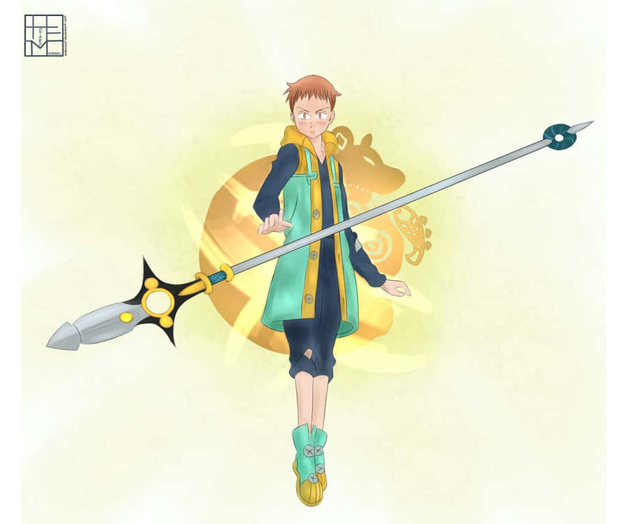 King, The Grizzly's Sin Of Sloth, In His Powerful Chastiefol Form Against A Striking Background. Wallpaper