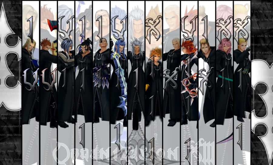 Kingdom Hearts Organization Xiii In Action Wallpaper