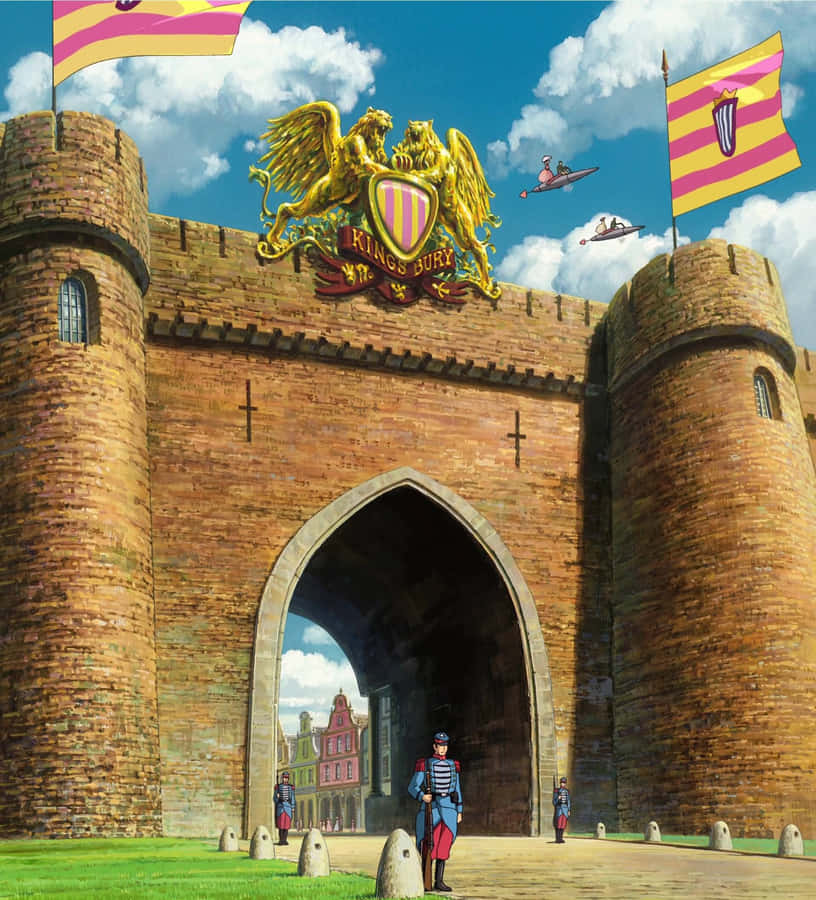 Kingsbury Castle Entrance Howls Moving Castle Wallpaper