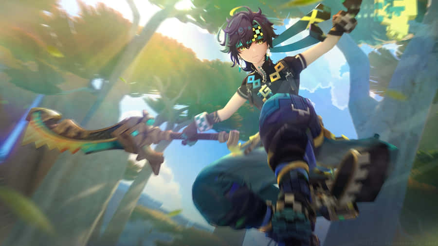 Kinich Action Pose Wallpaper