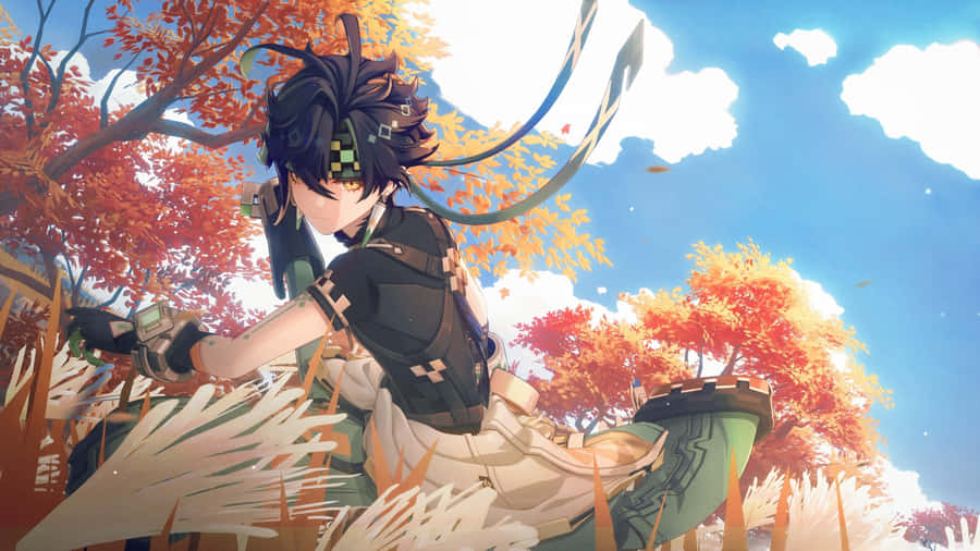 Kinich Character Autumn Forest Wallpaper