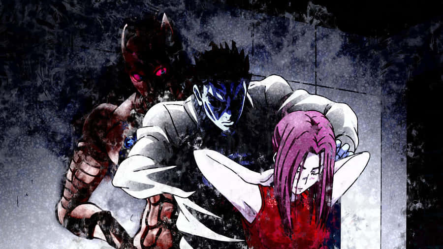 Kira Yoshikage Posing With His Stand, Killer Queen Wallpaper