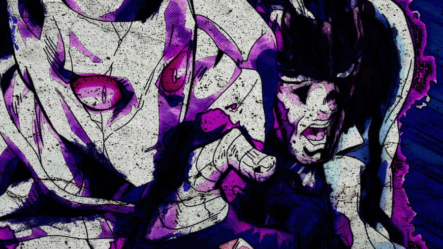 Kira Yoshikage Striking A Menacing Pose In The City Wallpaper