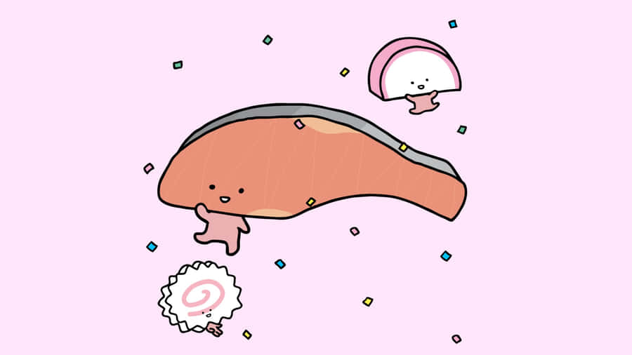 Kirimichan Cute Food Characters Wallpaper