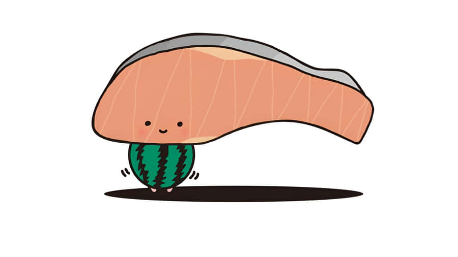 Kirimichan Cute Salmon Character Wallpaper