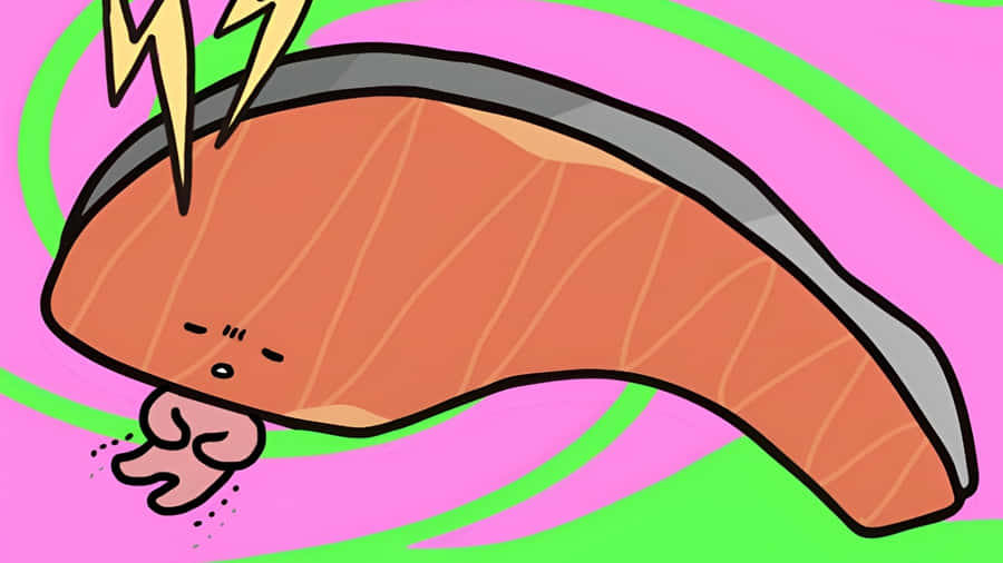 Kirimichan Cute Salmon Character Wallpaper
