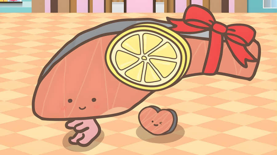 Kirimichan Cute Salmon Character Wallpaper
