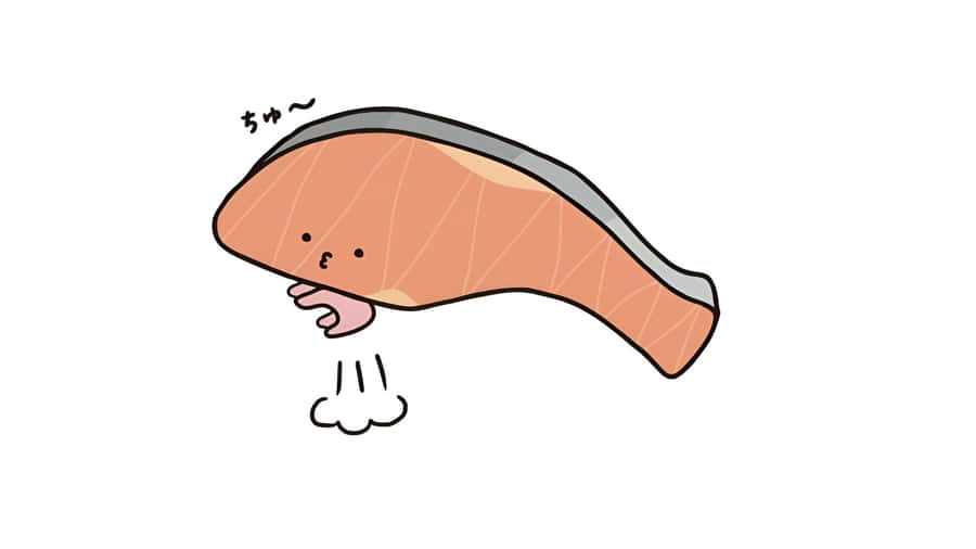 Kirimichan Cute Salmon Character Wallpaper