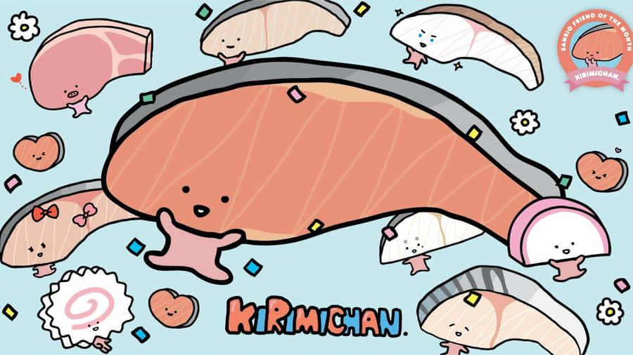 Kirimichan Cute Sushi Characters Wallpaper