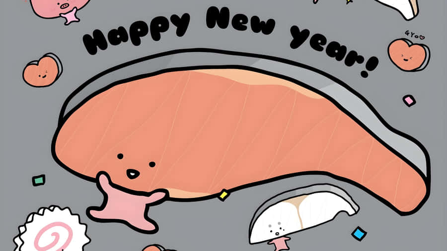 Kirimichan New Year Celebration Wallpaper