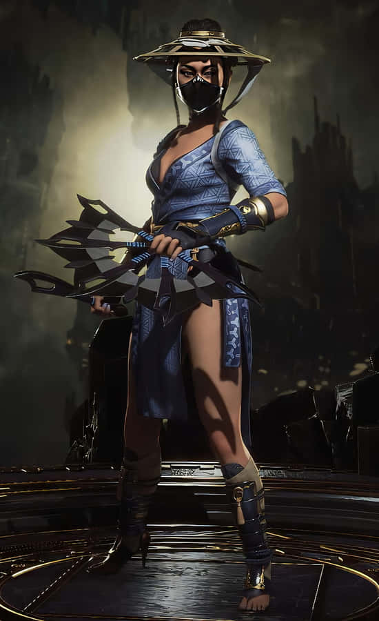 Kitana, The Enchanting Princess Of Edenia, Unleashing Her Deadly Moves Wallpaper