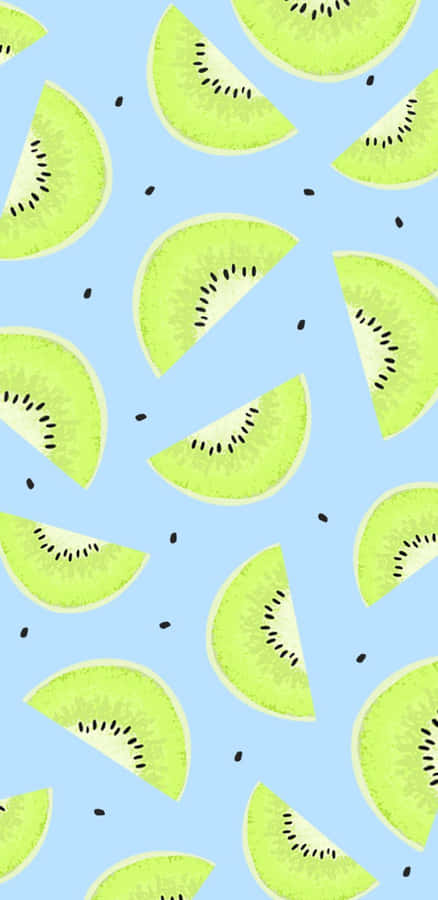 Kiwi_ Slices_ Pattern_ Background Wallpaper