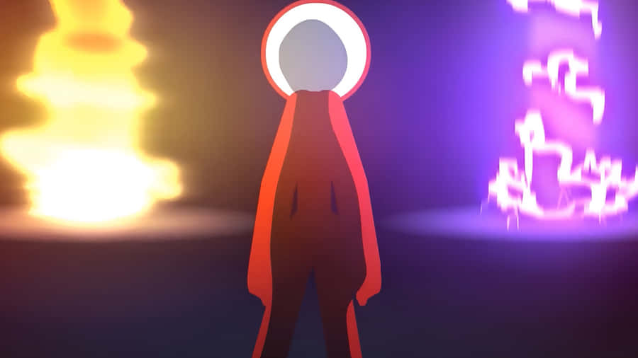 Kj Character In Neon Lights Wallpaper