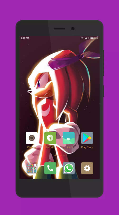 Knuckles The Echidna Soars Into Action Wallpaper