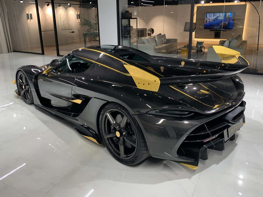 Koenigsegg Jesko Blackand Gold Wallpaper