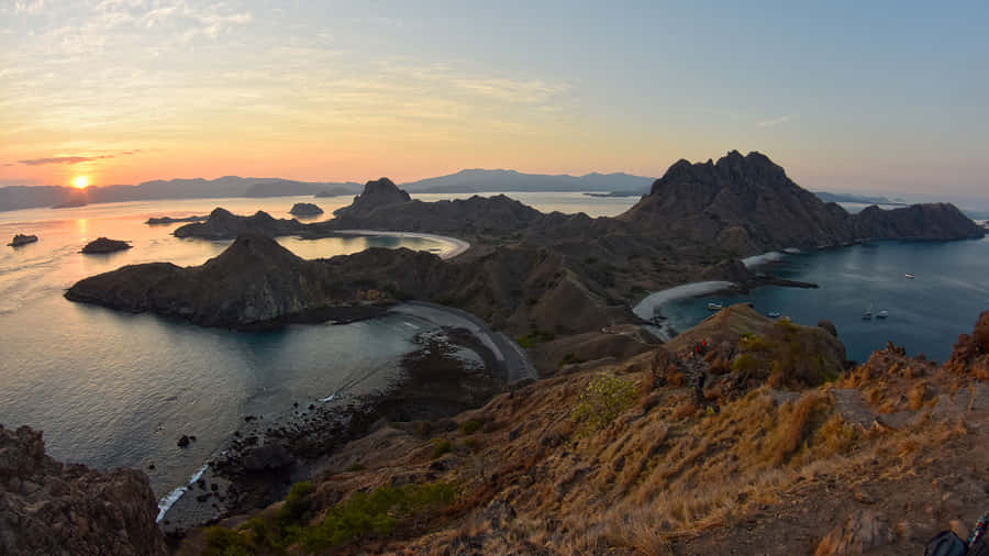 Komodo Island Cinematic Sunset Wallpaper