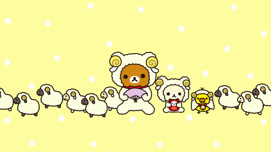 Korilakkuma_and_ Friends_ Cartoon Wallpaper