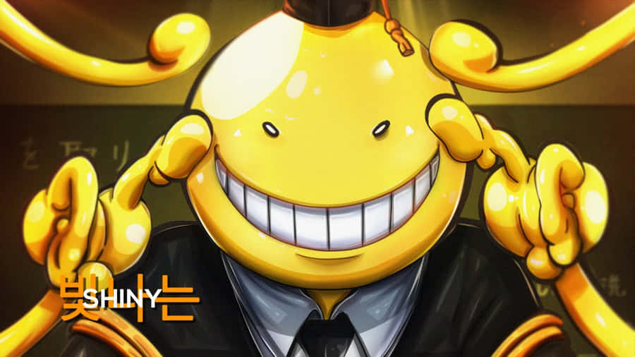 Koro Sensei Striking A Pose In Assassination Classroom Wallpaper