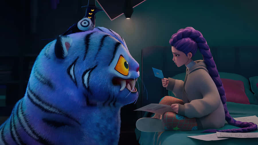 Kpop Demon Hunters Animated Scene Wallpaper