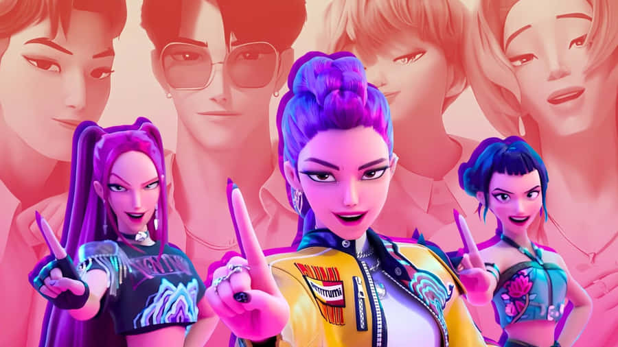 Kpop Demon Hunters Characters Wallpaper