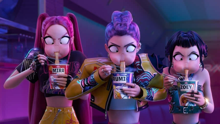 Kpop Demon Hunters Trio Wallpaper