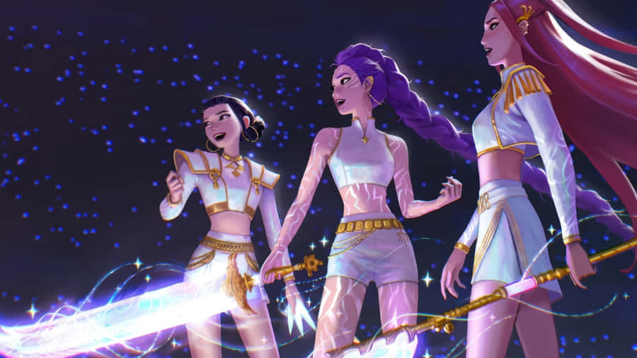 Kpop Demon Hunters Unite Wallpaper