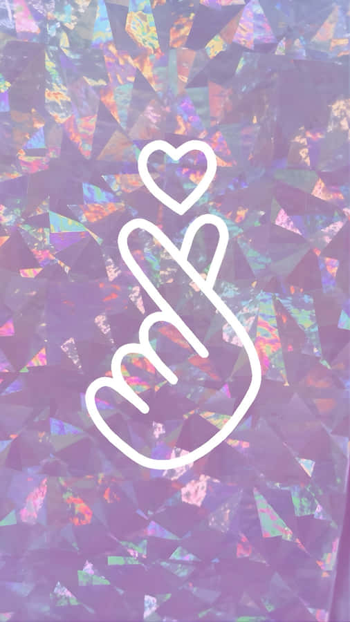 Kpop Finger Heart Symbol Wallpaper