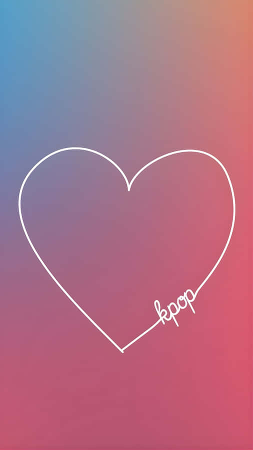 Kpop Heart Love Design Wallpaper
