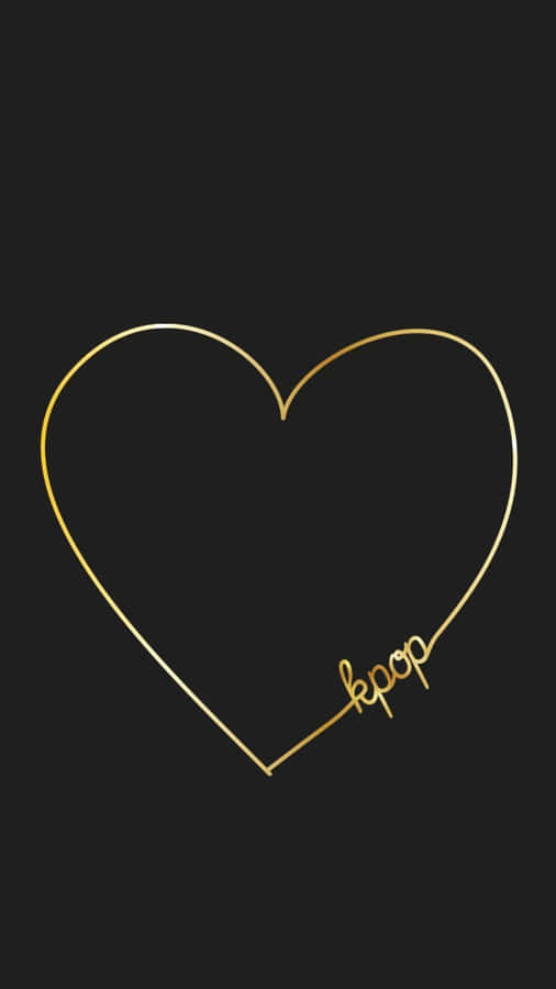 Kpop Heart Love Design Wallpaper