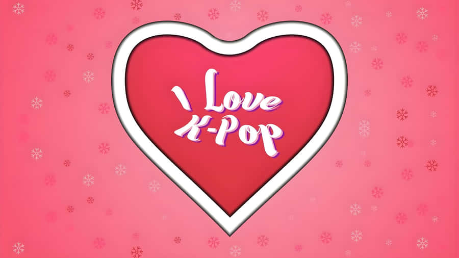 Kpop Love Heart Design Wallpaper