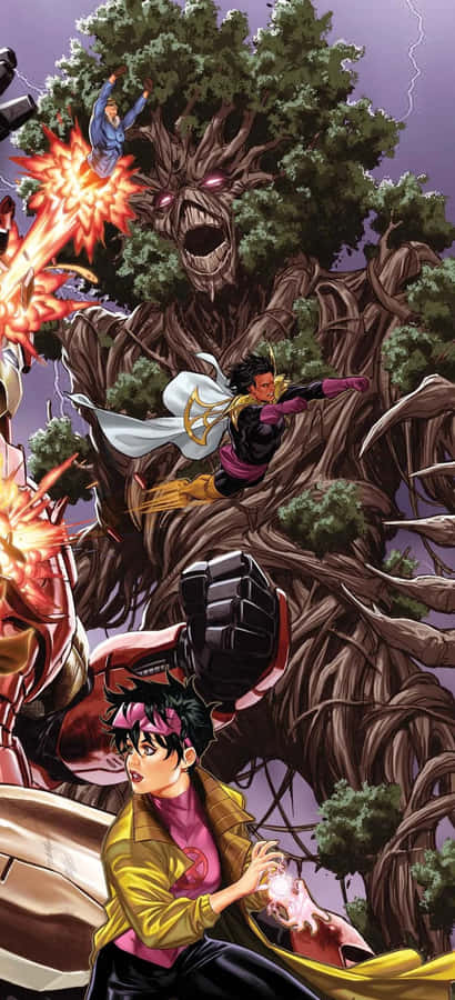 Krakoa_ Battle_ Scene Wallpaper