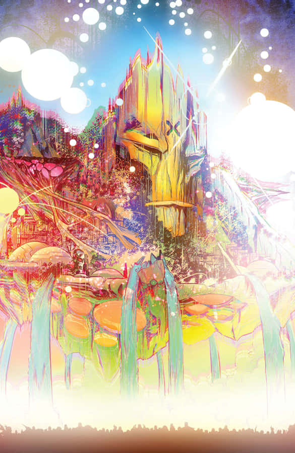 Krakoa Living Island Illustration Wallpaper