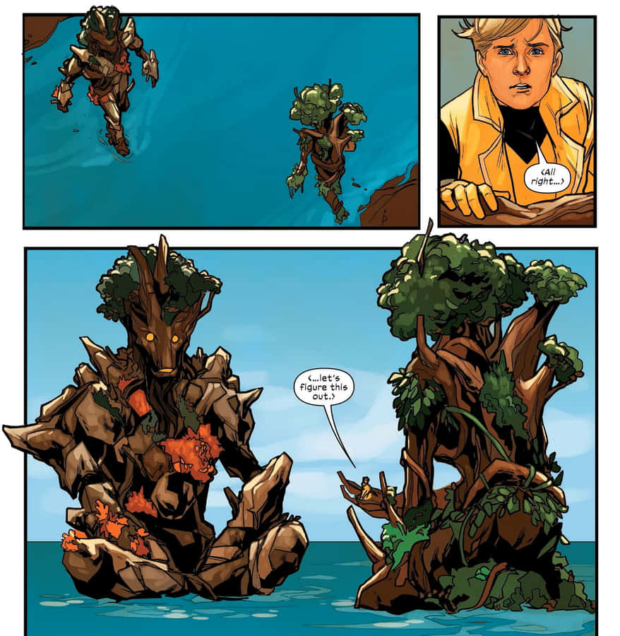 Krakoa Transformation Comic Panel Wallpaper