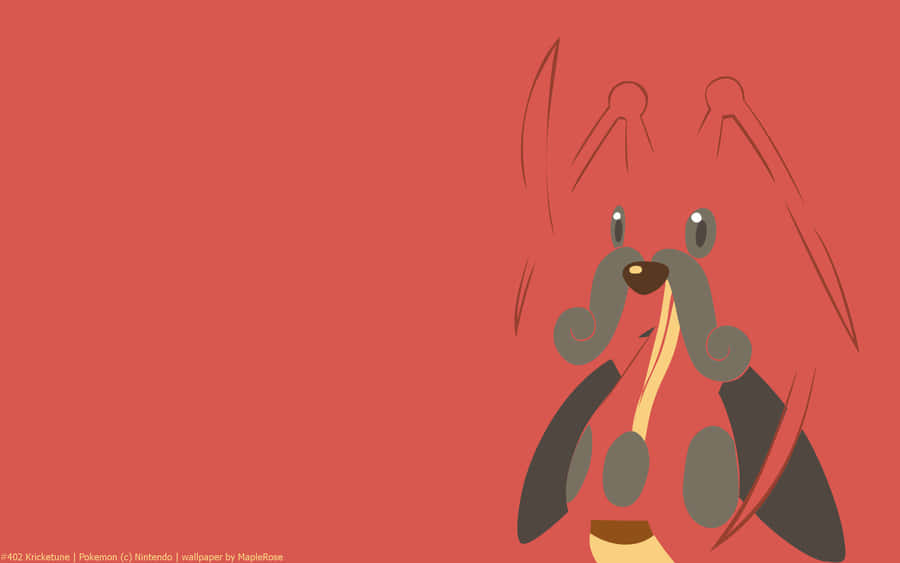 Kricketune Red Minimalist Aesthetic Illustration Wallpaper