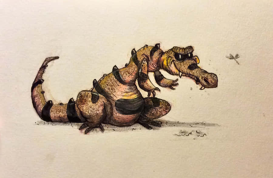 Krokorok Drawing Wallpaper