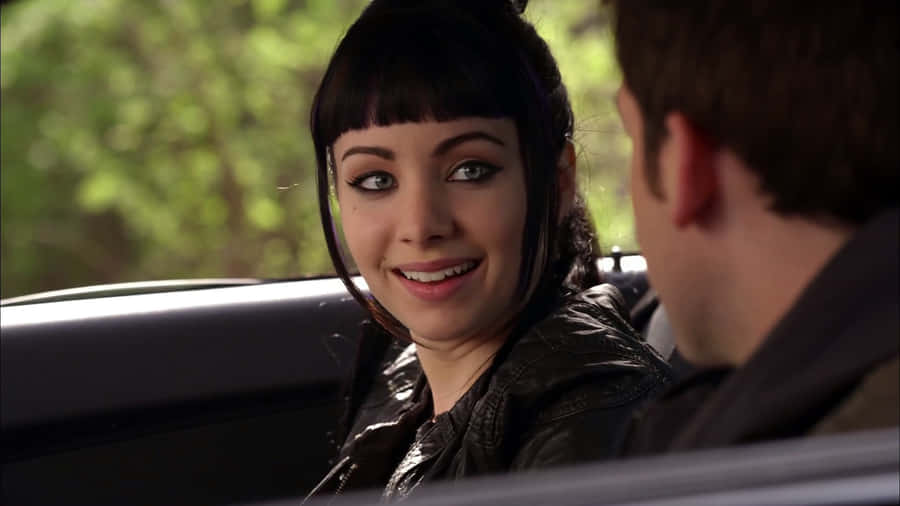 Ksenia Solo Smilingin Car Scene Wallpaper