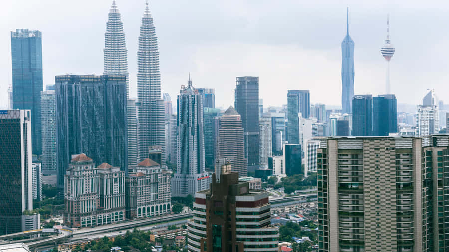 Kuala Lumpur Skyline4 K Aesthetic Wallpaper