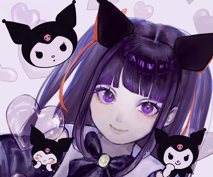 #kuromi Fanart: A Mesmerizing Blend Of Dark And Light Wallpaper