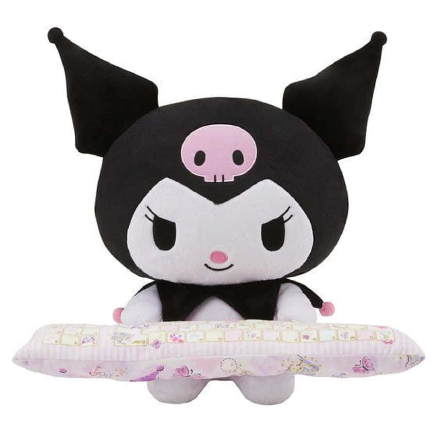 Kuromi Plush With Keyboard Wallpaper