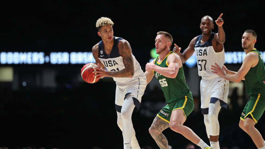 Kyle Kuzma Driving To Basket Wallpaper