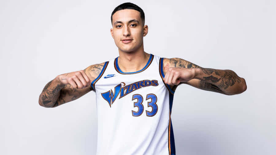 Kyle Kuzma Wizards Jersey Wallpaper