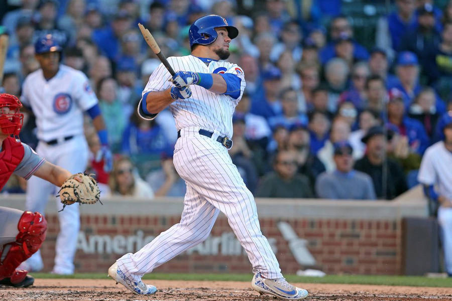 Kyle Schwarber Amazing Swing Wallpaper