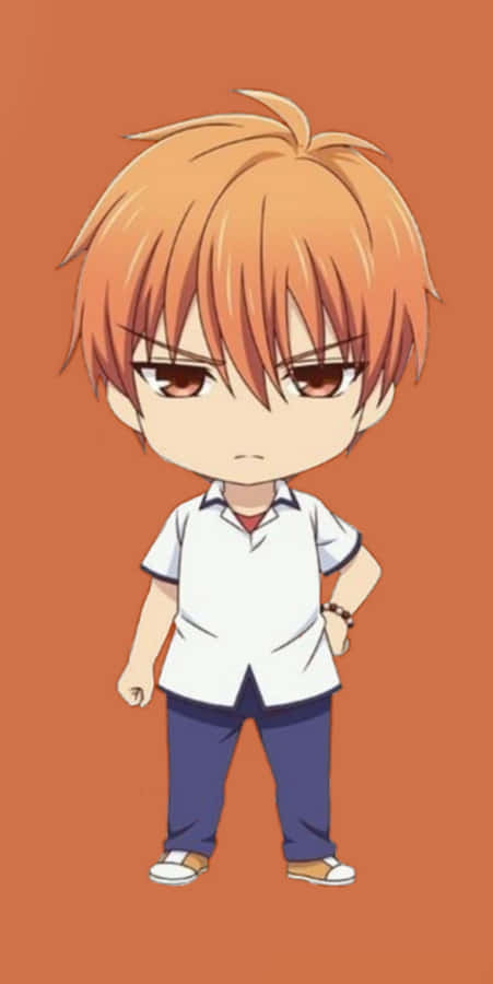 Kyo Sohma In His Orange Kimono Wallpaper