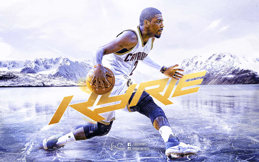 Kyrie Irving Looking Cool And Confident On The Court. Wallpaper