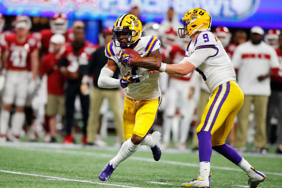 L S U_ Football_ Handoff_ Play Wallpaper