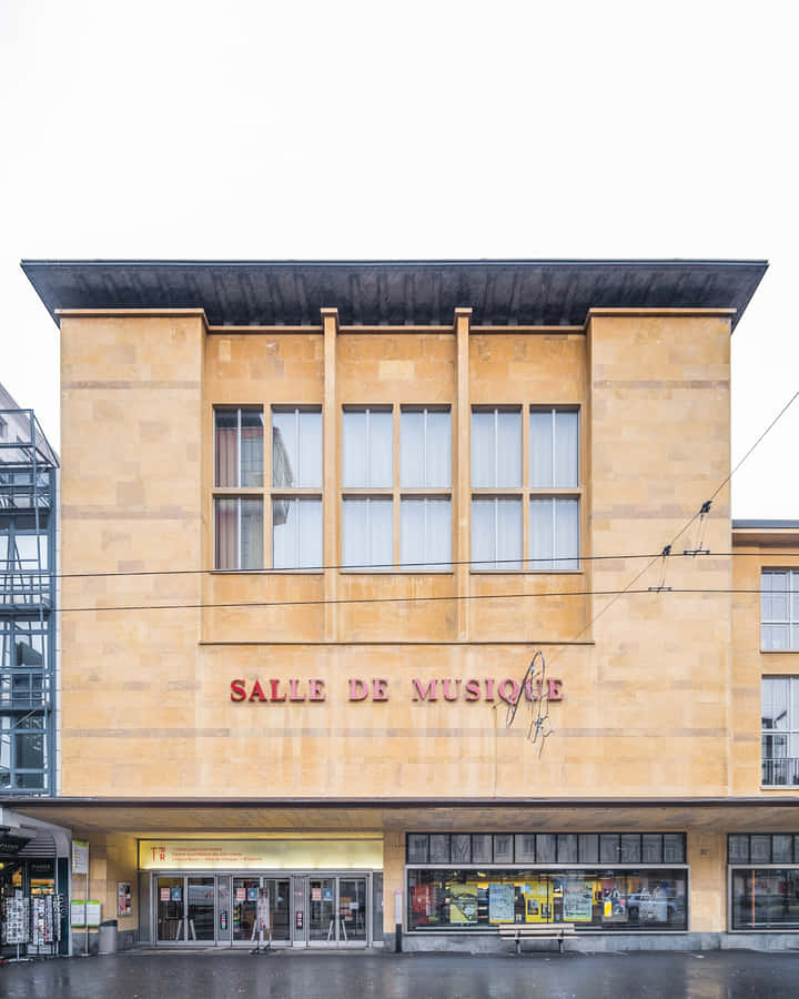 La Chaux De Fonds Music Hall Facade Wallpaper
