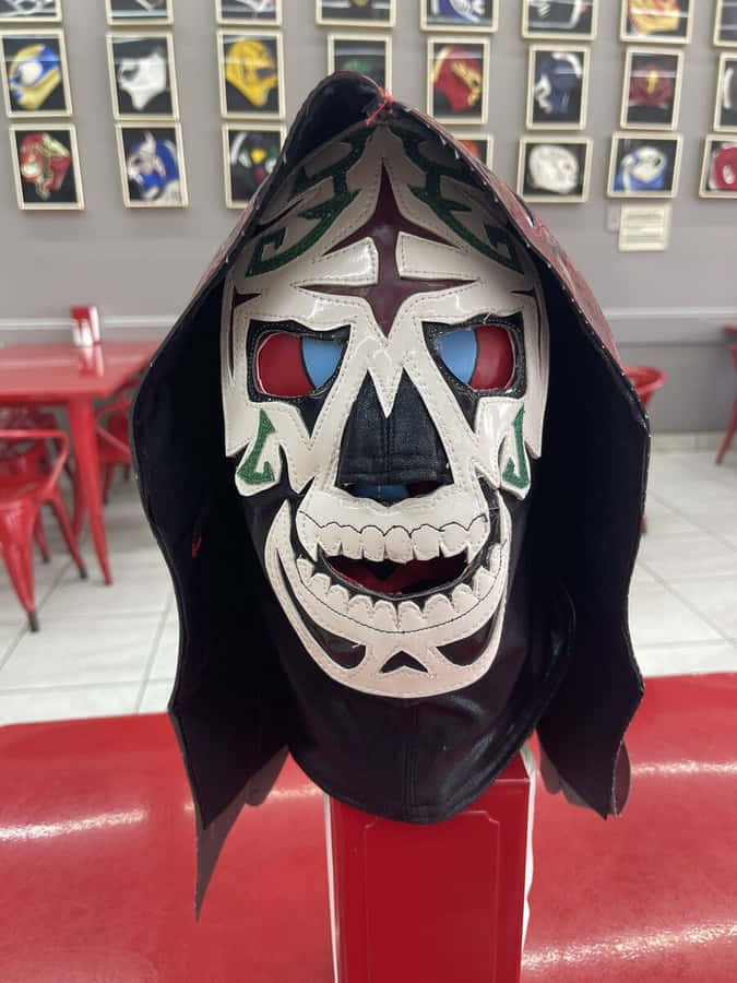 La Parka Wrestling Mask Display Wallpaper