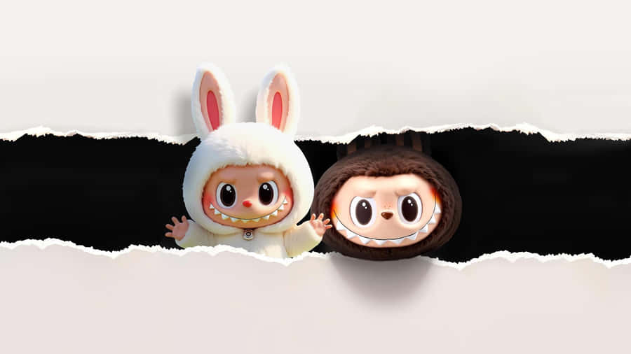 Labubu And Bunny Costume Wallpaper
