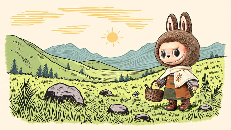 Labubu Bunny Adventure Wallpaper
